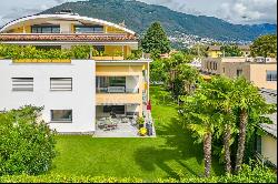 Ascona: modern apartment with a large garden near the city centre & lake for sale