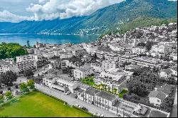 Ascona: modern apartment with a large garden near the city centre & lake for sale