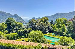 Lugano-Gentilino: elegant penthouse apartment for sale with view of Lake Lugano & surroun