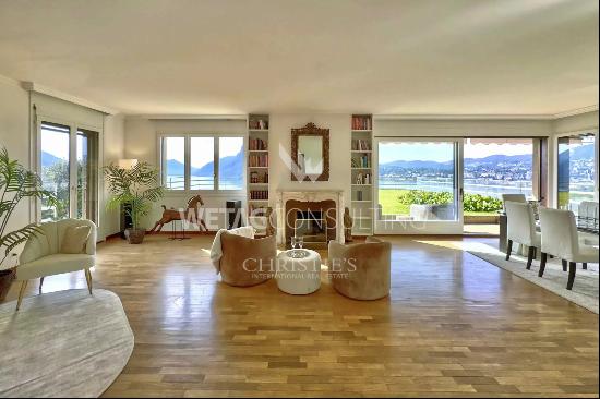 Lugano-Castagnola: elegant apartment with enchanting lake views, private garden & seconda