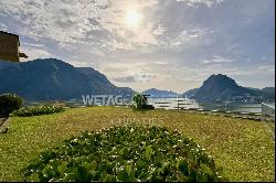 Lugano-Castagnola: elegant apartment with enchanting lake views, private garden & seconda