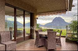 Lugano-Castagnola: elegant apartment with enchanting lake views, private garden & seconda