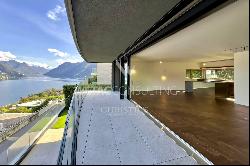 Skydeck: modern apartment for sale in Lugano-Paradiso with stunning lake Lugano views, su