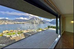 Skydeck: modern apartment for sale in Lugano-Paradiso with stunning lake Lugano views, su