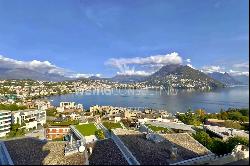 Skydeck: modern apartment for sale in Lugano-Paradiso with stunning lake Lugano views, su