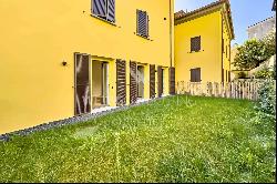 Lugano-Agra: new apartment for sale with private garden, shared swimming pool & available