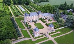 An exceptional listed Louis XIII style chateau set in 40 enclosed hectares with formal Fr