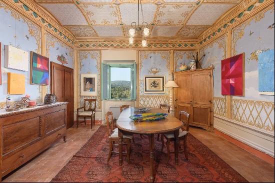 Elegant restored hamlet wing with garden and Todi views