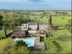 Fabulous west Dordogne property with pool and views for sale