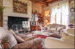 Manoir XVI century, guest house, views, barns, 5 acres,  swimming pool, close to Duras