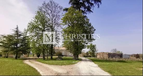 For sale in Nerac (Lot et Garonne) impressive turn-key vineyard estate