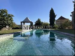 Historic restored woodland estate + pool & 10 hectares of land nr Bergerac