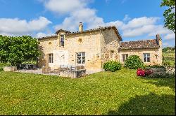 Two fully renovated stone homes with hobby vineyard near Saint-Emilion