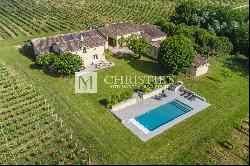 Two fully renovated stone homes with hobby vineyard near Saint-Emilion