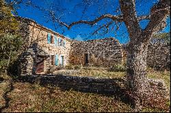 OLD PROVENCAL SHEPHERD TO RENOVATE - PANORAMIC VIEW - BUILDING LAND