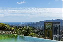 Villa 10p with Belvedere overlooking the sea, hills and Esterel mountains