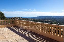 Villa 10p with Belvedere overlooking the sea, hills and Esterel mountains