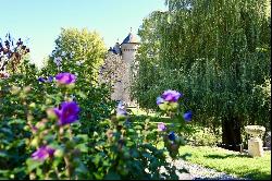 14th century castle with swimming pool and tennis court