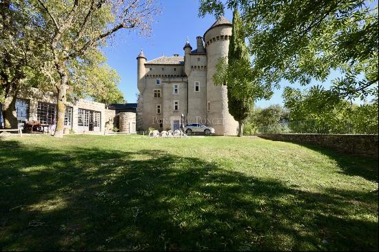 14th century castle with swimming pool and tennis court