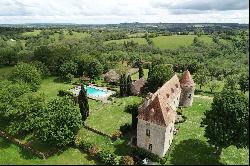 Authentic Quercy Chateau set in 91 hectares of land in the heart of the Lot!