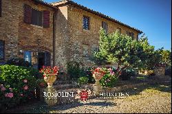 ORGANIC FARM WITH VINEYARD AND RIDING STABLES WITHIN WALKING DISTANCE OF SIENA, FOR SALE.