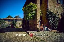 ORGANIC FARM WITH VINEYARD AND RIDING STABLES WITHIN WALKING DISTANCE OF SIENA, FOR SALE.