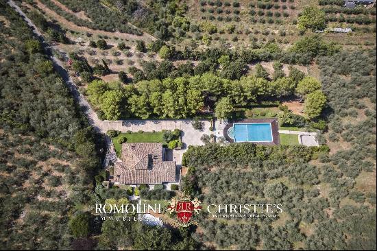 MODERN VILLA WITH OLIVE GROVE FOR SALE UMBRIA ASSISI