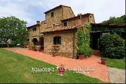 TUSCANY: LUXURY VILLA WITH PANORAMIC VIEW AND TENNIS COURT FOR SALE, AREZZO, POOL, OLIVE 