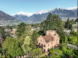 CASTLE WITH BEAUTIFUL PARK, VINEYARDS AND MOUNTAIN VIEW