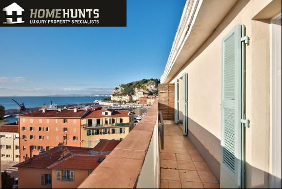 NICE PORT - 3 BEDROOM APARTMENT OF 107 SQM FOR SALE - TOP FLOOR - FLOOR AREA OF 125SQM - P