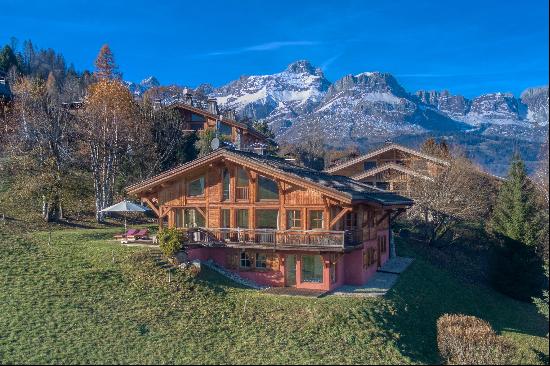 An outstanding family chalet for sale in Combloux, offering fantastic views over the Mont 