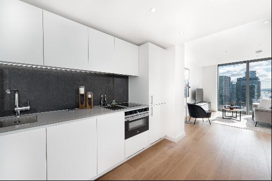 An impressive studio apartment set within one of the tallest residential buildings in Lond