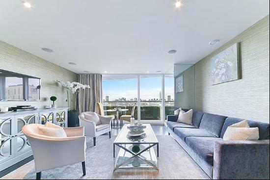 A modern apartment in the popular Grosvenor Waterside development, SW1W.