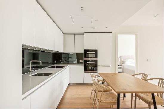 A luxuriously finished apartment located on the 5th floor in Lillie Square, SW6.