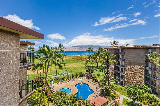 Ocean view penthouse along white sandy beach