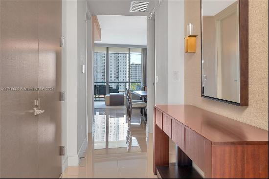 The unit is located at the Echo Aventura luxury condo designed by Carlos Ott and developed