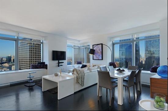 The W Residence New York Downtown. David Rockwell designed Lobby. Apartment Features: B