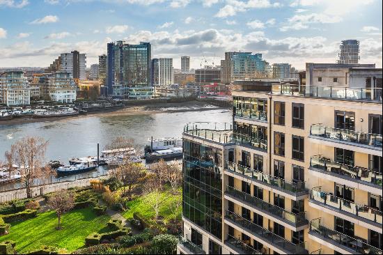 A two bedroom apartment with direct river views situated in the Imperial Wharf development