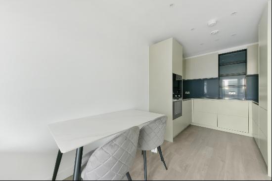 A modern, one bedroom flat with a private balcony located in Scarlet Court.