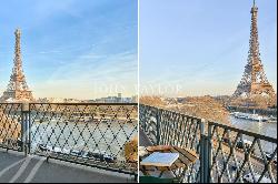 Apartment with fabulous views of the Seine and Eiffel Tower