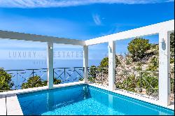 Mediterranean villa in Valldemossa with panoramic views of coast and sea