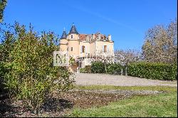 Turreted Petit Chateau with 6+ acres of land and heated swimming pool