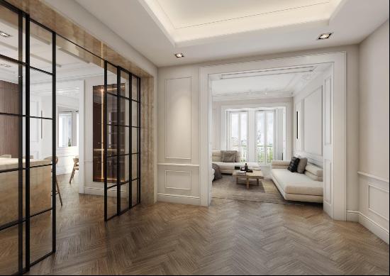 Luxury new-build home with a classic facade in the prestigious Almagro neighbourhood