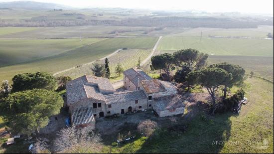 Il Cortile in Val d'Orcia, Farmhouse with a view of Pienza - Tuscany