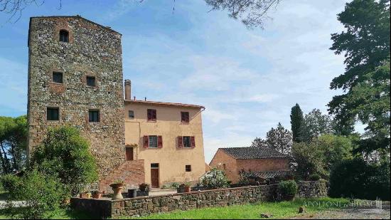 La Vedetta Farm with Chianti DOCG vineyards, Gambassi Terme, Florence 