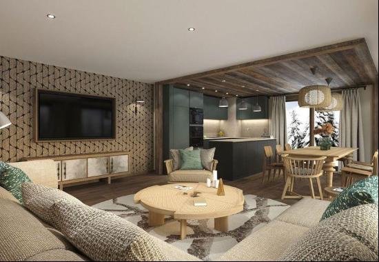 A contemporary four bedroom apartment for sale in a new development in Meribel.