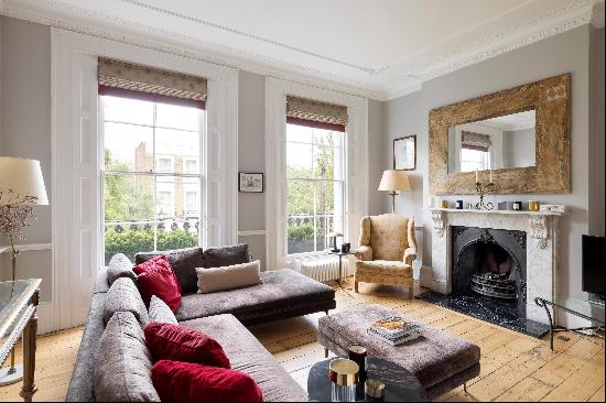 A handsome, Georgian townhouse located on Ellington Street in Islington.