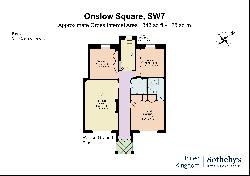 Elegant three-bedroom apartment for rent in Onslow Square