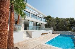 New build villa in Portals with great sea views within walking distance to the village