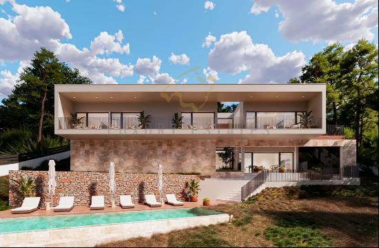 Modern newly built villa with infinity pool and panoramic views in Santa Ponsa